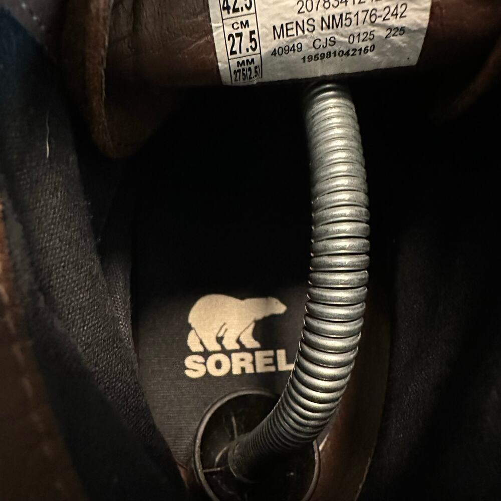 Sorel Slabtown 62’ Waterproof Rough Suede Leather Boots Brown Men’s Size 9.5 - Picture 13 of 15
